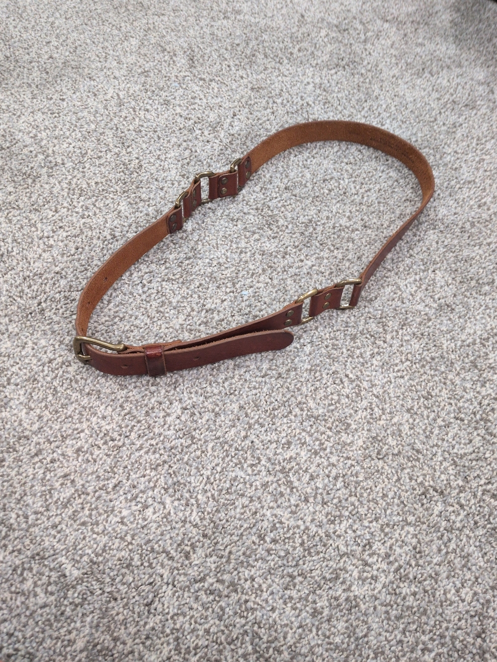 J.Crew Women's Italian Leather Belt Size M Brown Western Boho Equestrian Cinch - Picture 3 of 14